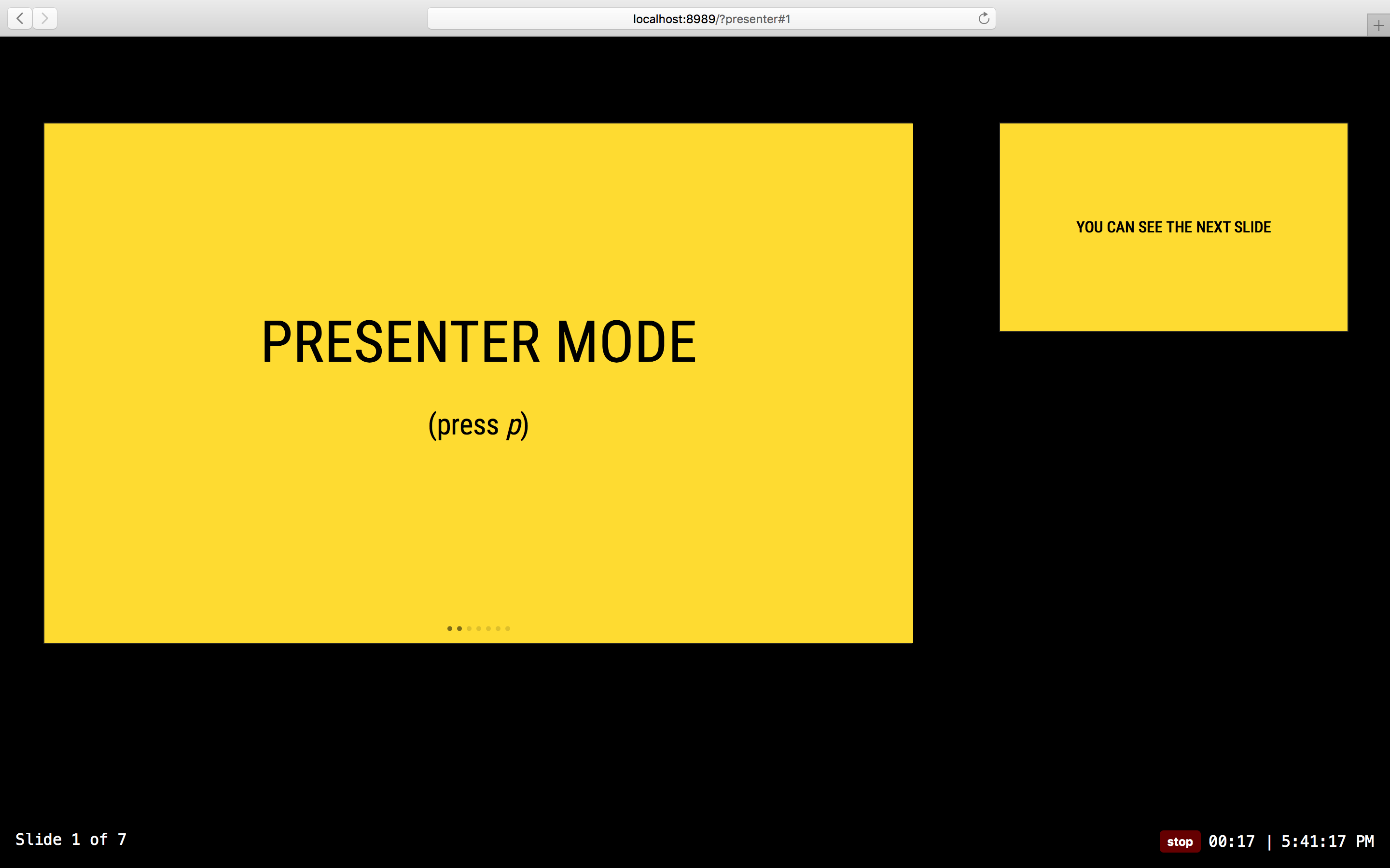 presenter mode screenshot