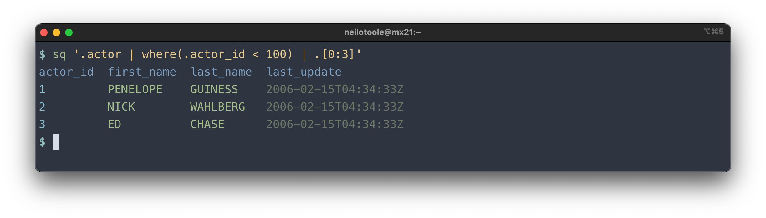 sq query where slq