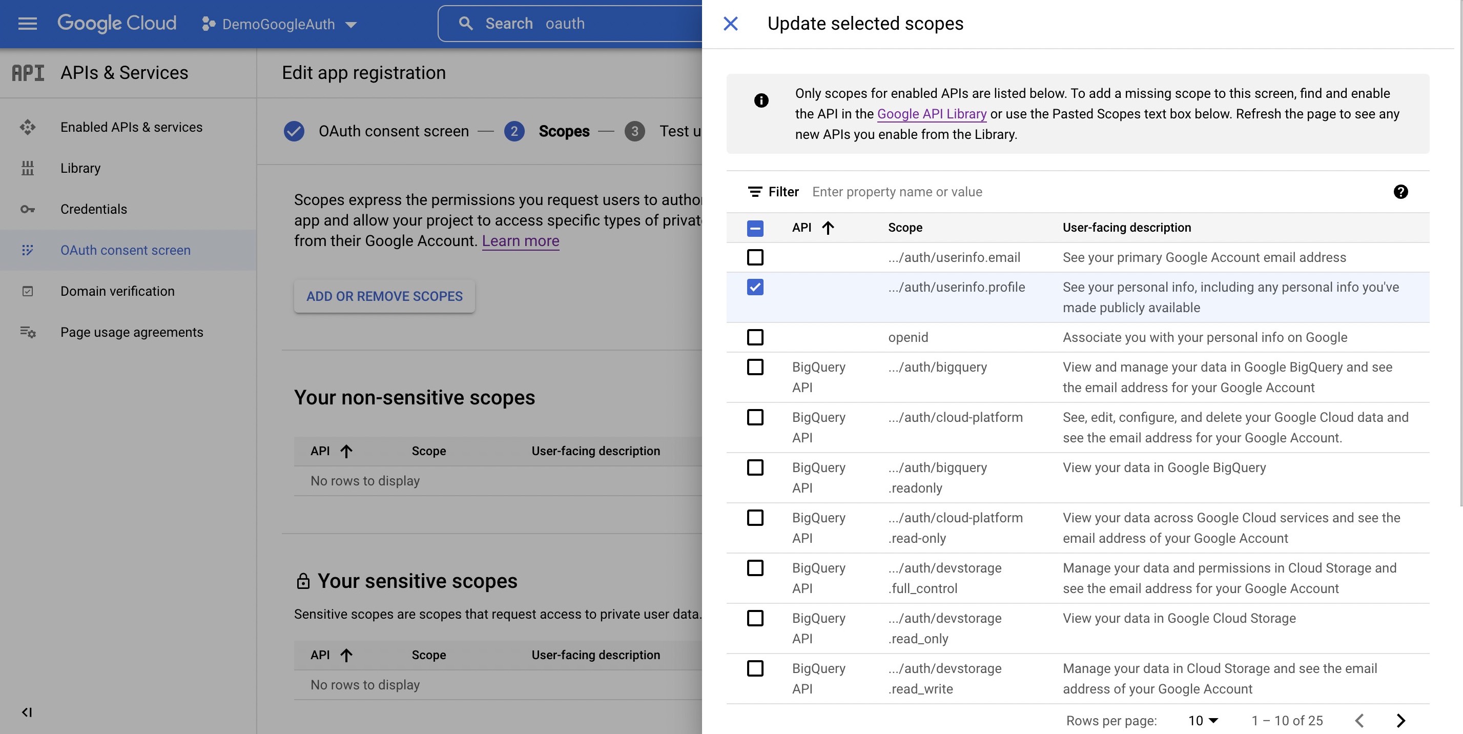 Google Console Screenshot 7