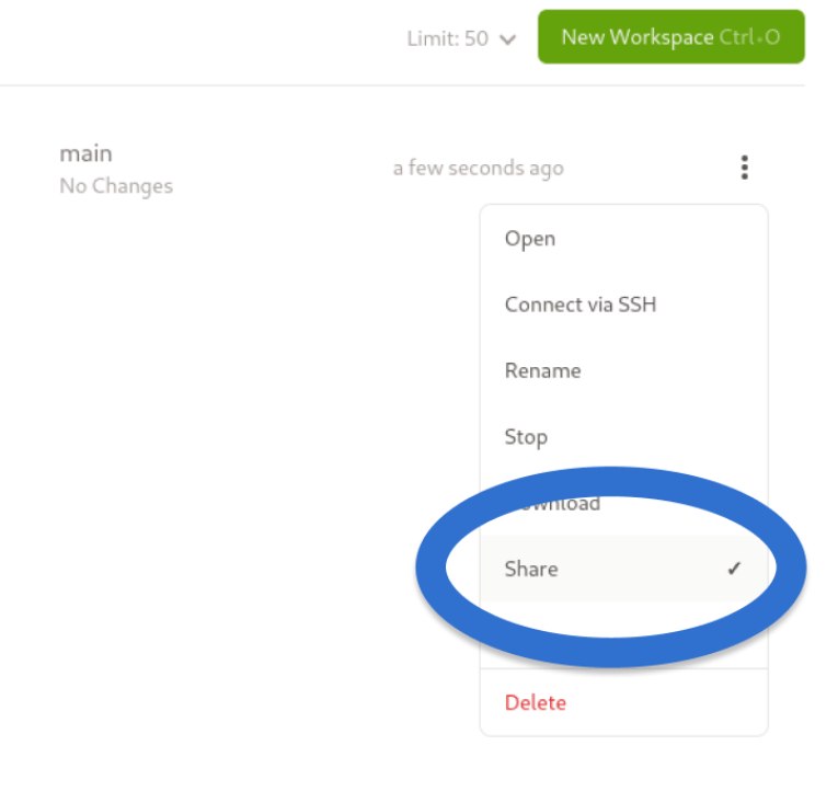 How to share a workspace